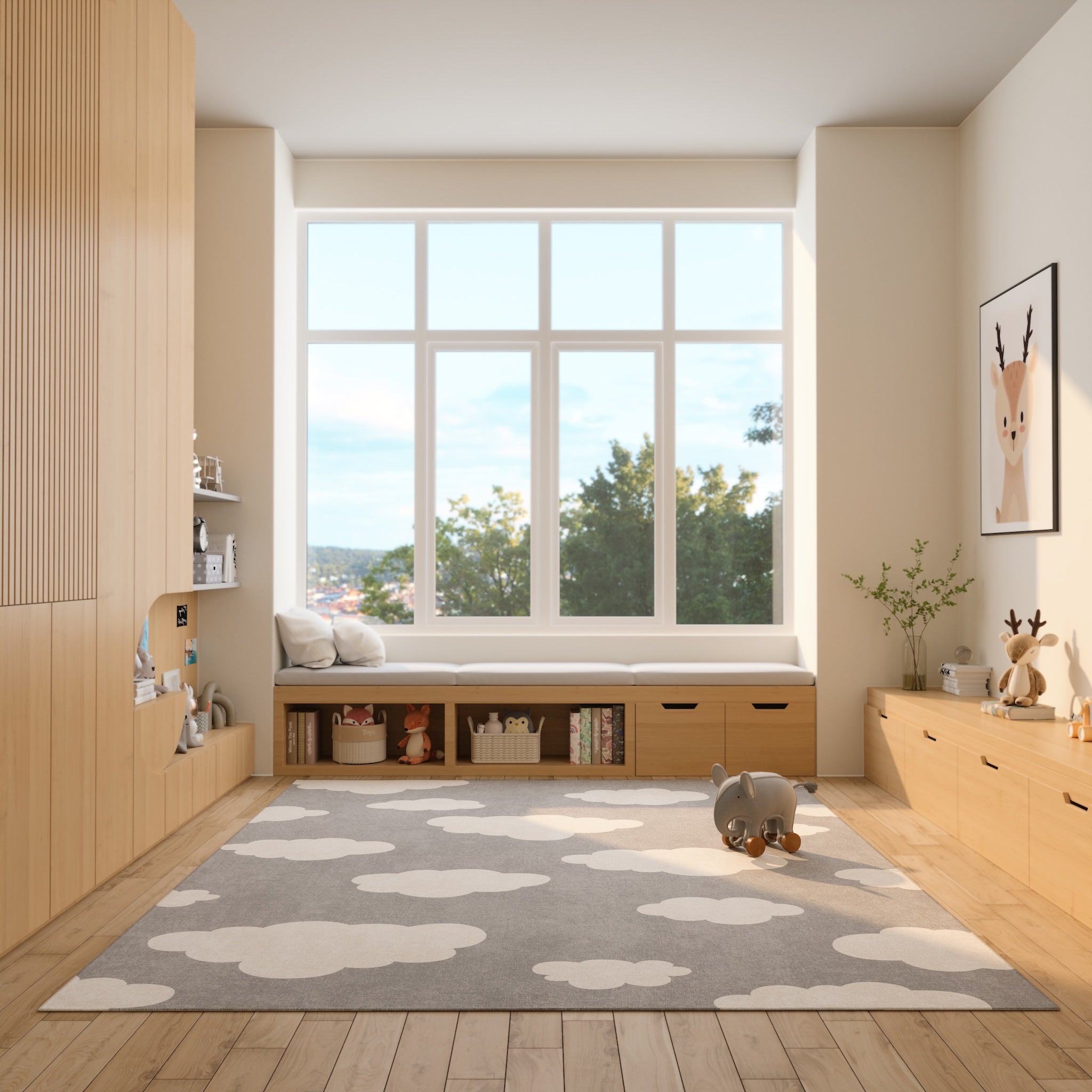 Abby Gentle Sky Pattern Rug