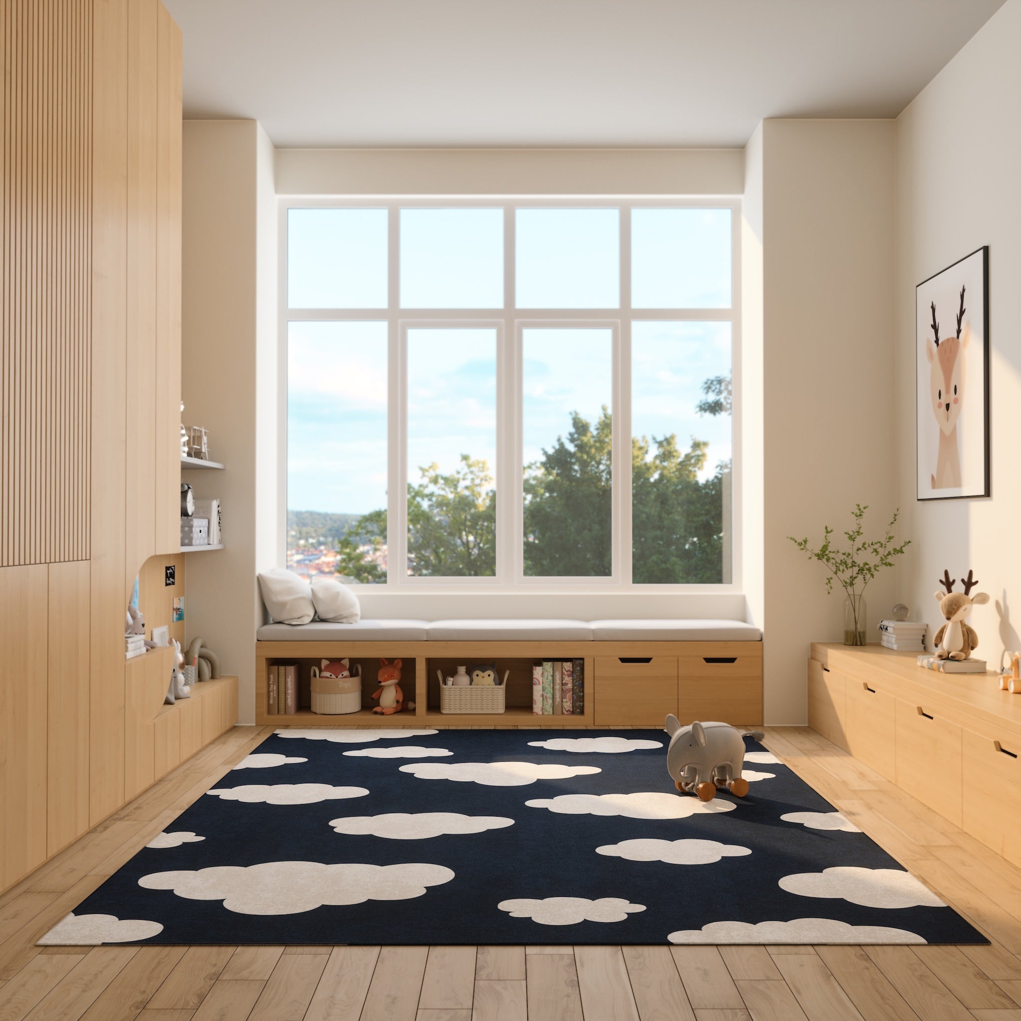 Abby Gentle Sky Pattern Rug