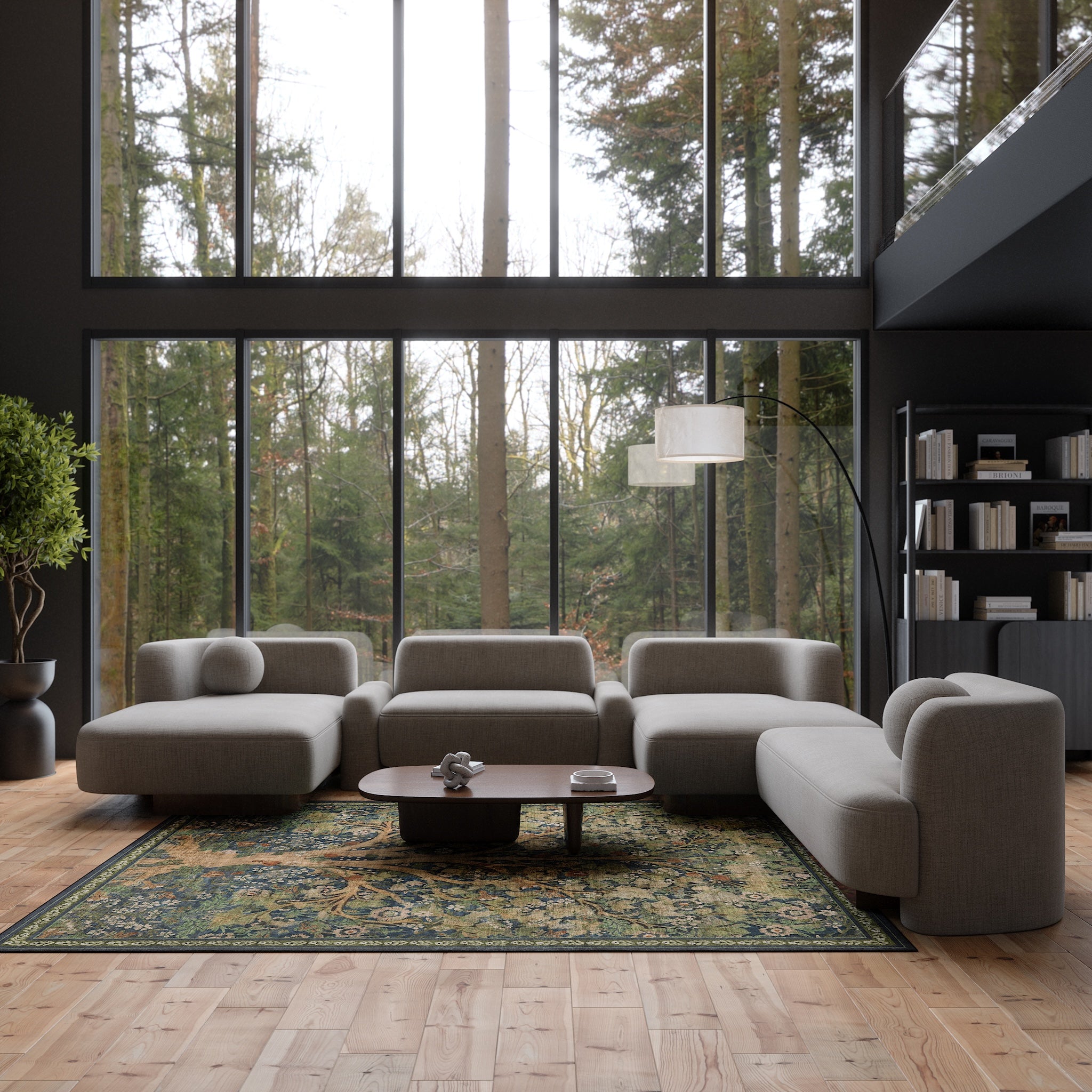 Violet Vintage κήπο δέντρο χαλί