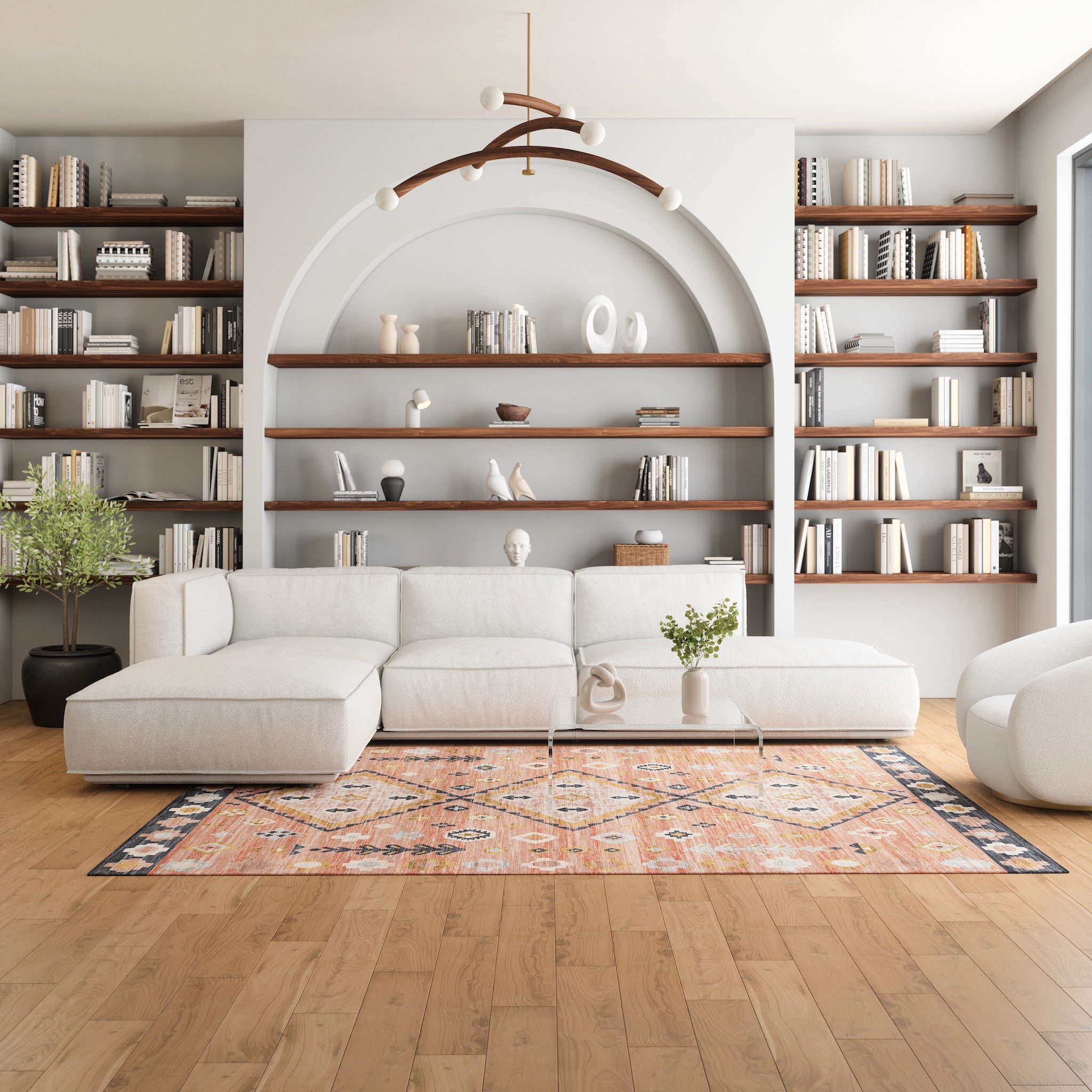 Amani Alfombra moderna Boho Diamond