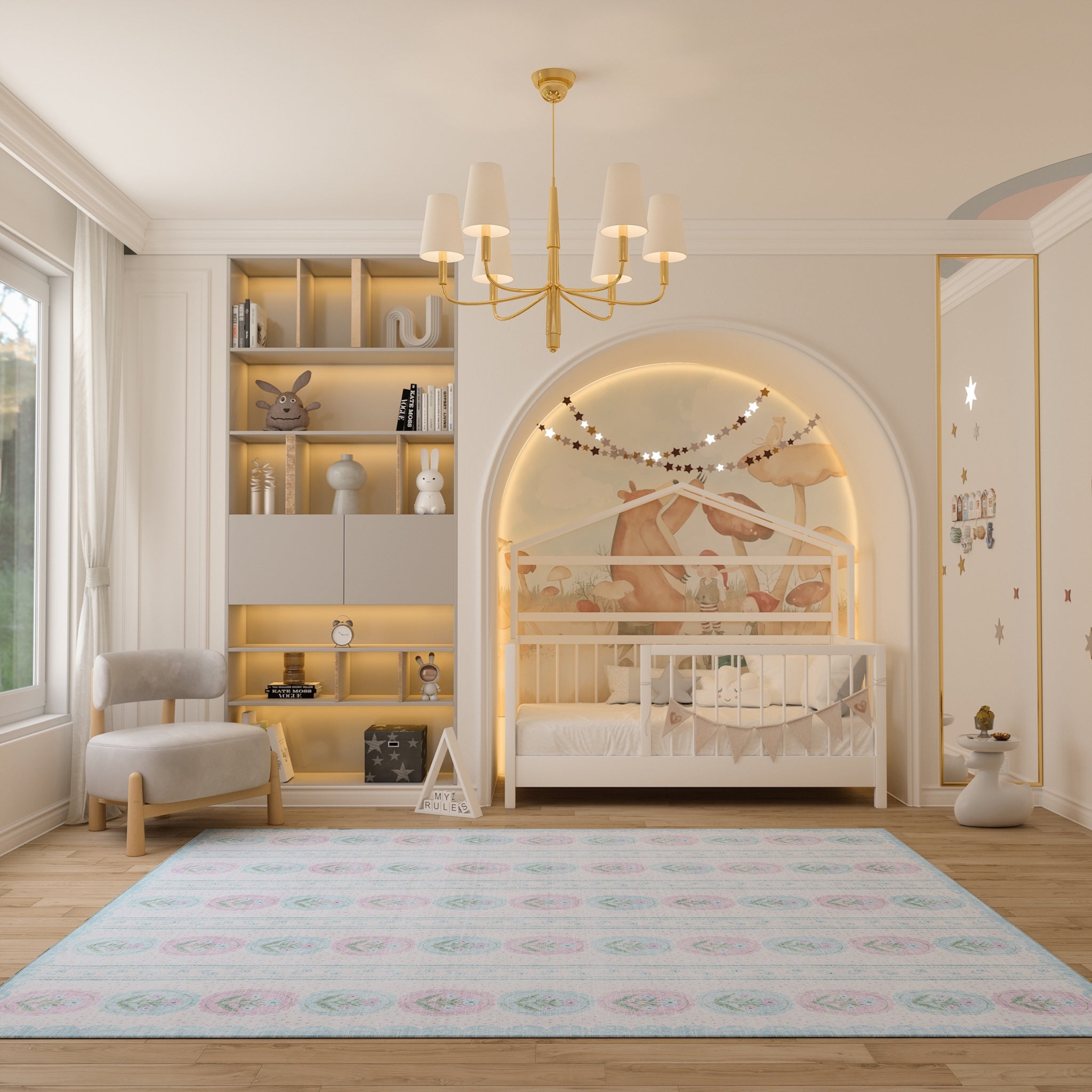 Lilia Soft Floral Medallion Rug