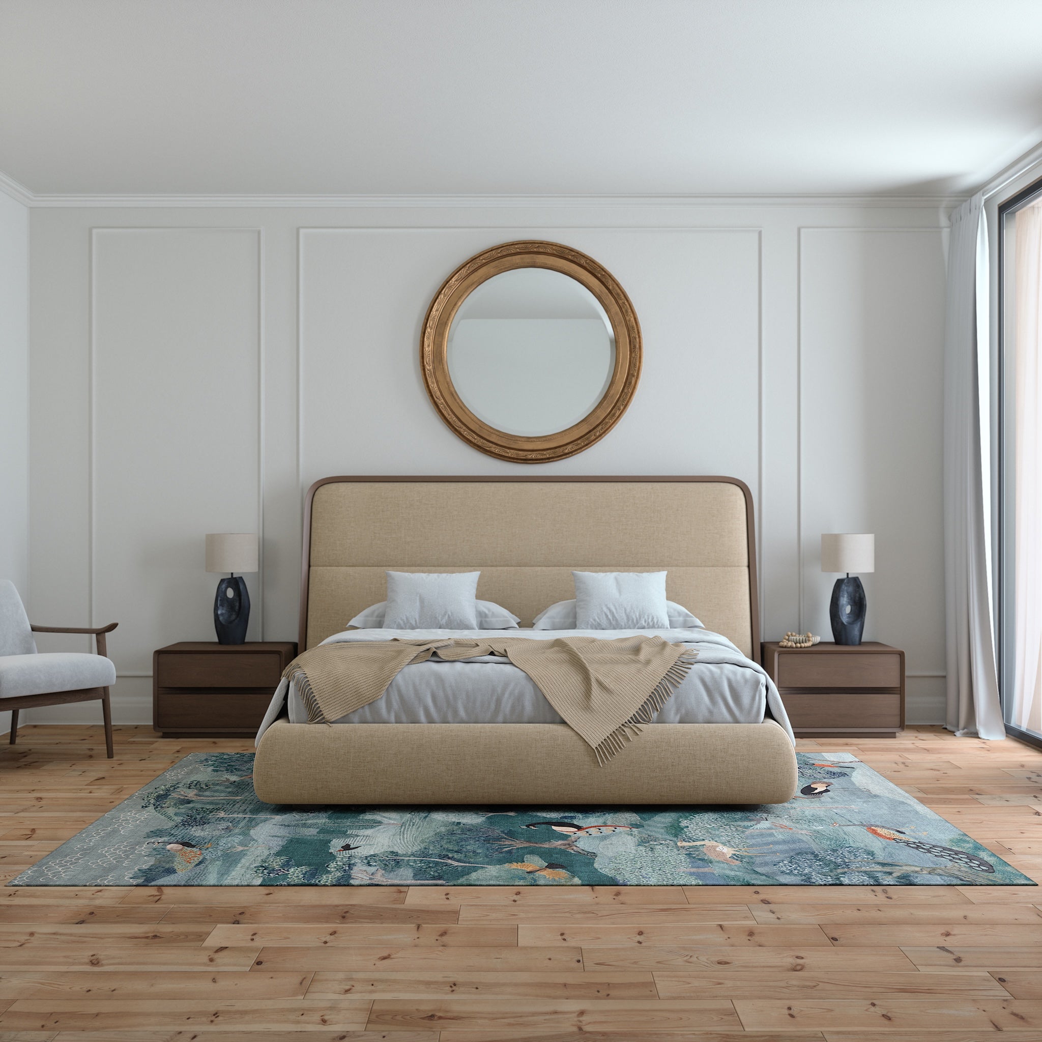 Elodie Vintage scénický záhradný koberec