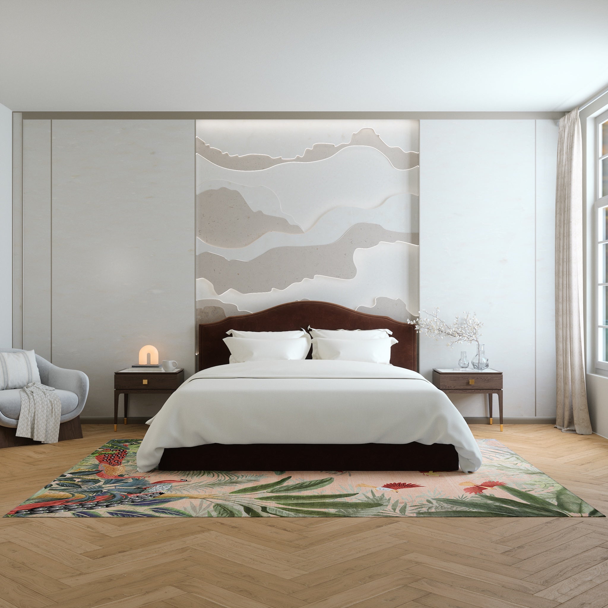 Ellis Tapis de jardin oiseaux tropicaux