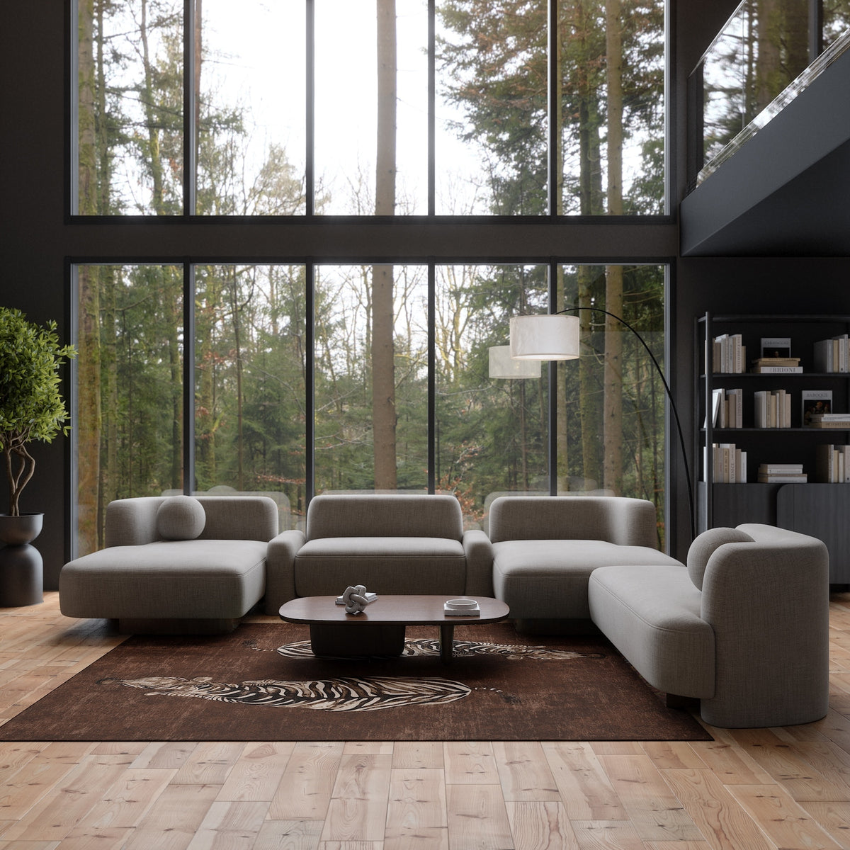 Sierra Dual Zebra Modern Rug