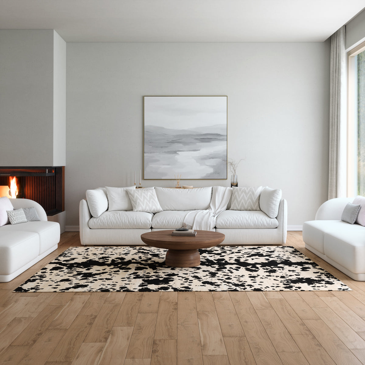 Veda Distressed Animal Print Rug