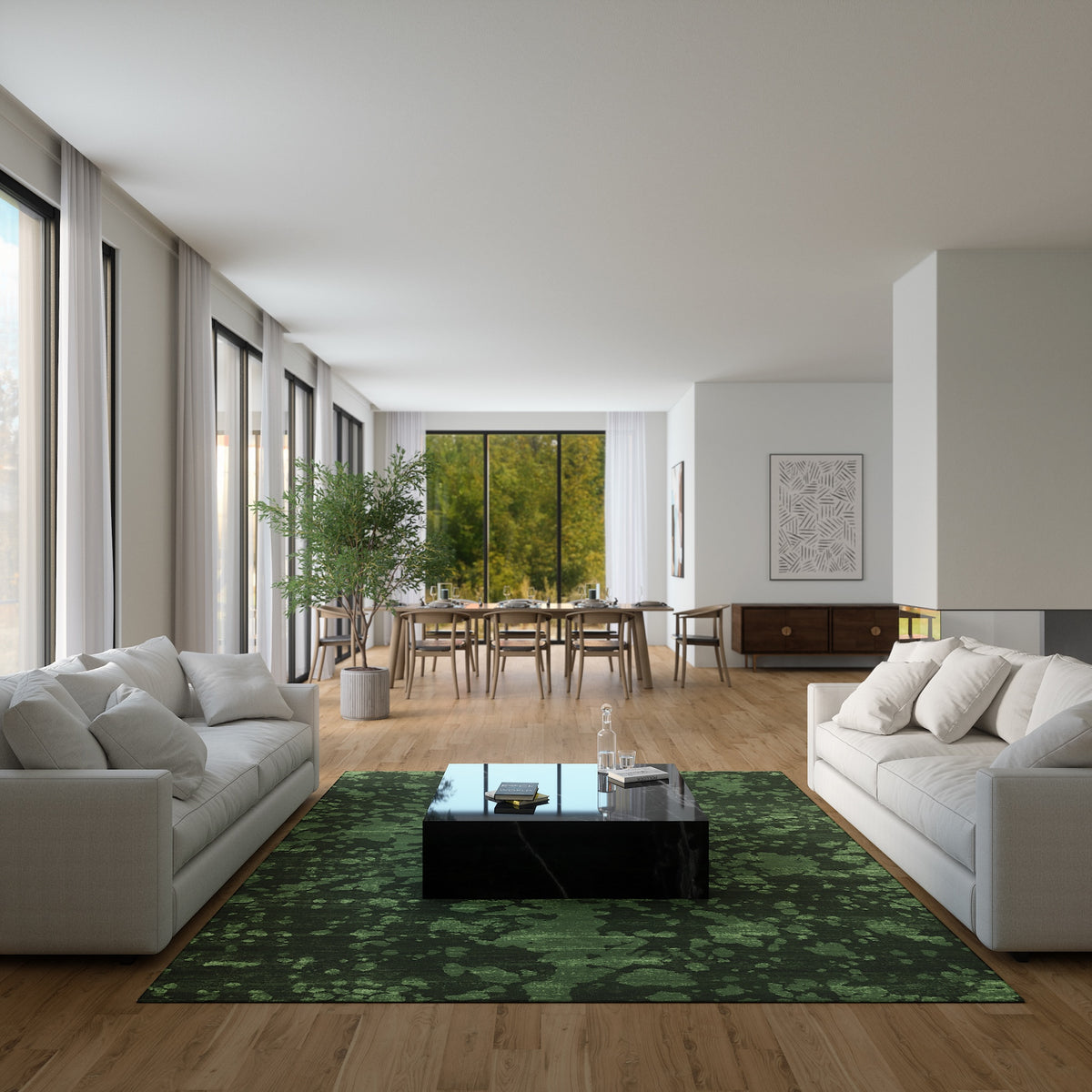 Veda Distressed Animal Print Rug