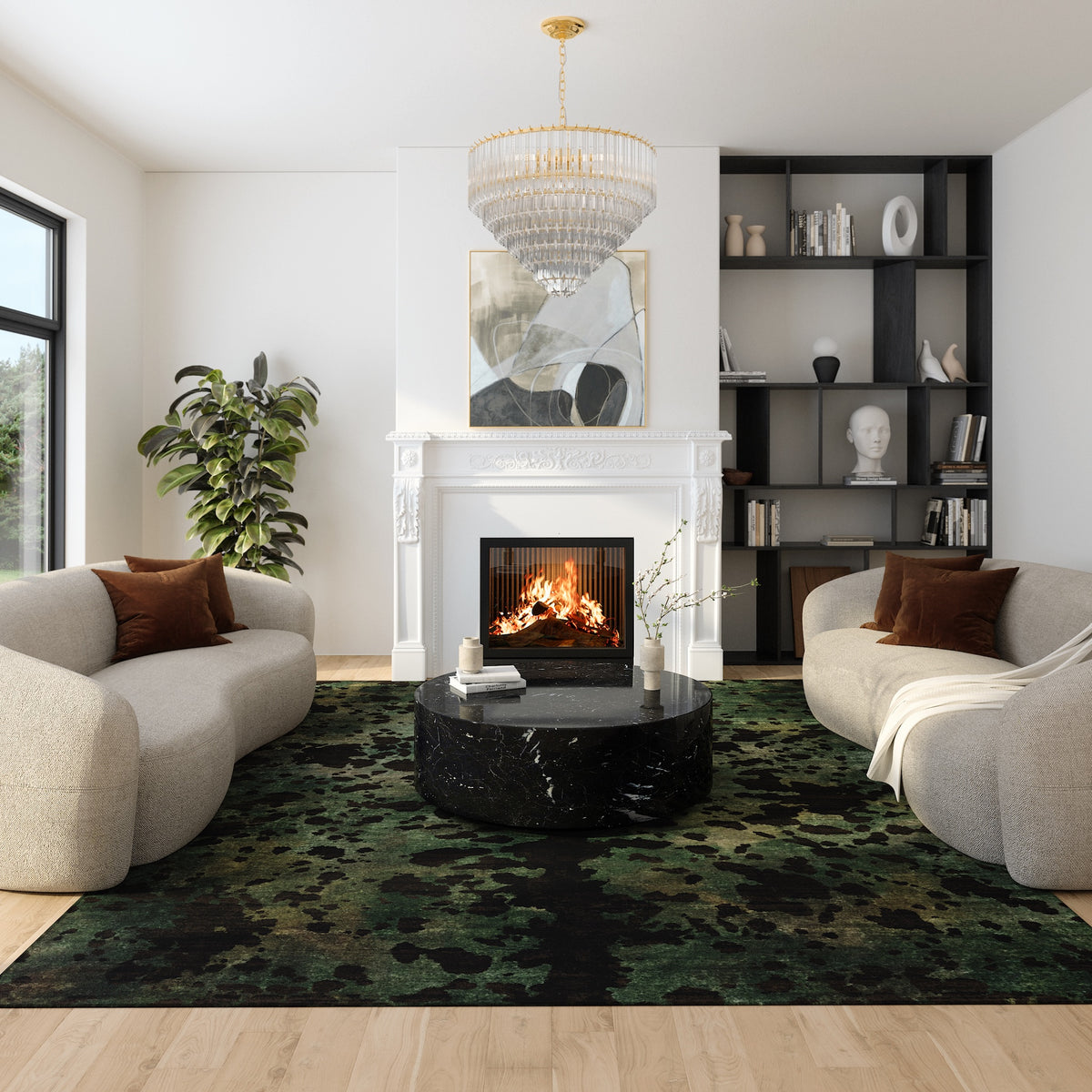 Veda Distressed Animal Print Rug