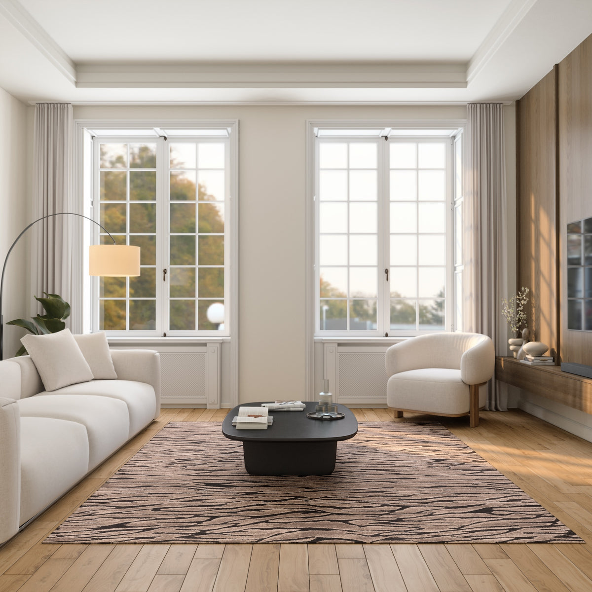 Phoenix Distressed Stripe Rug