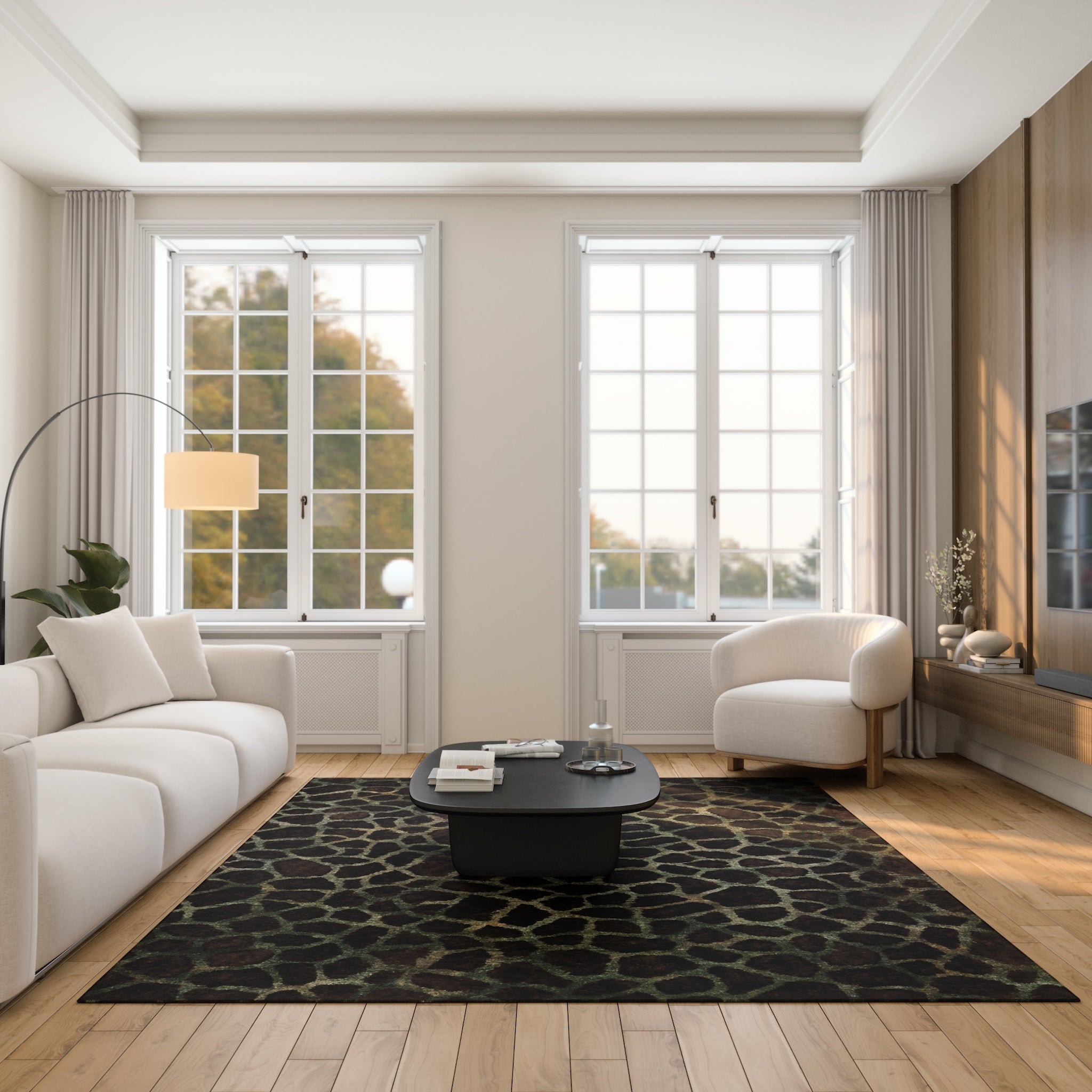 Zade Distressed Animal Print Rug