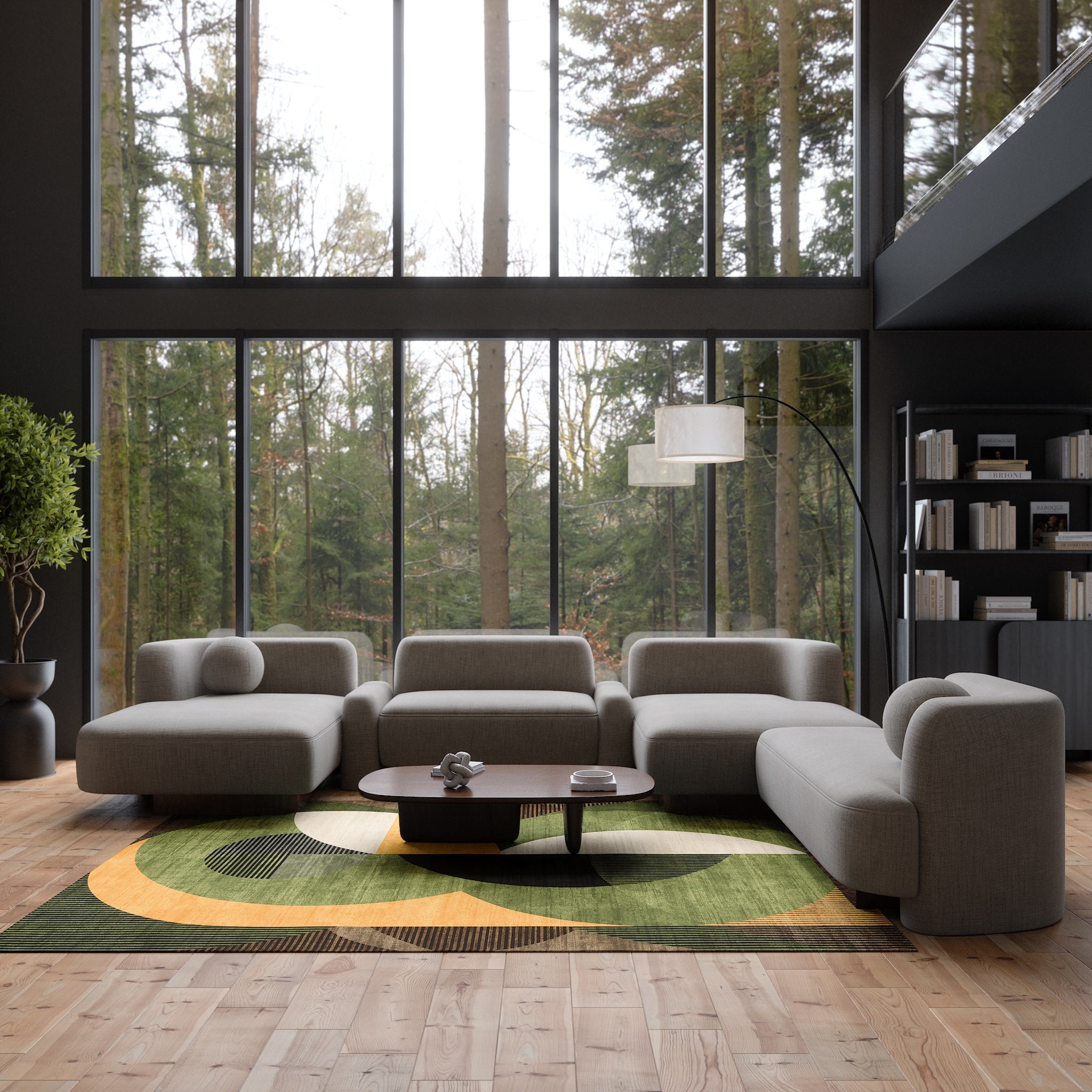 Iver Abstract Geometric Rug