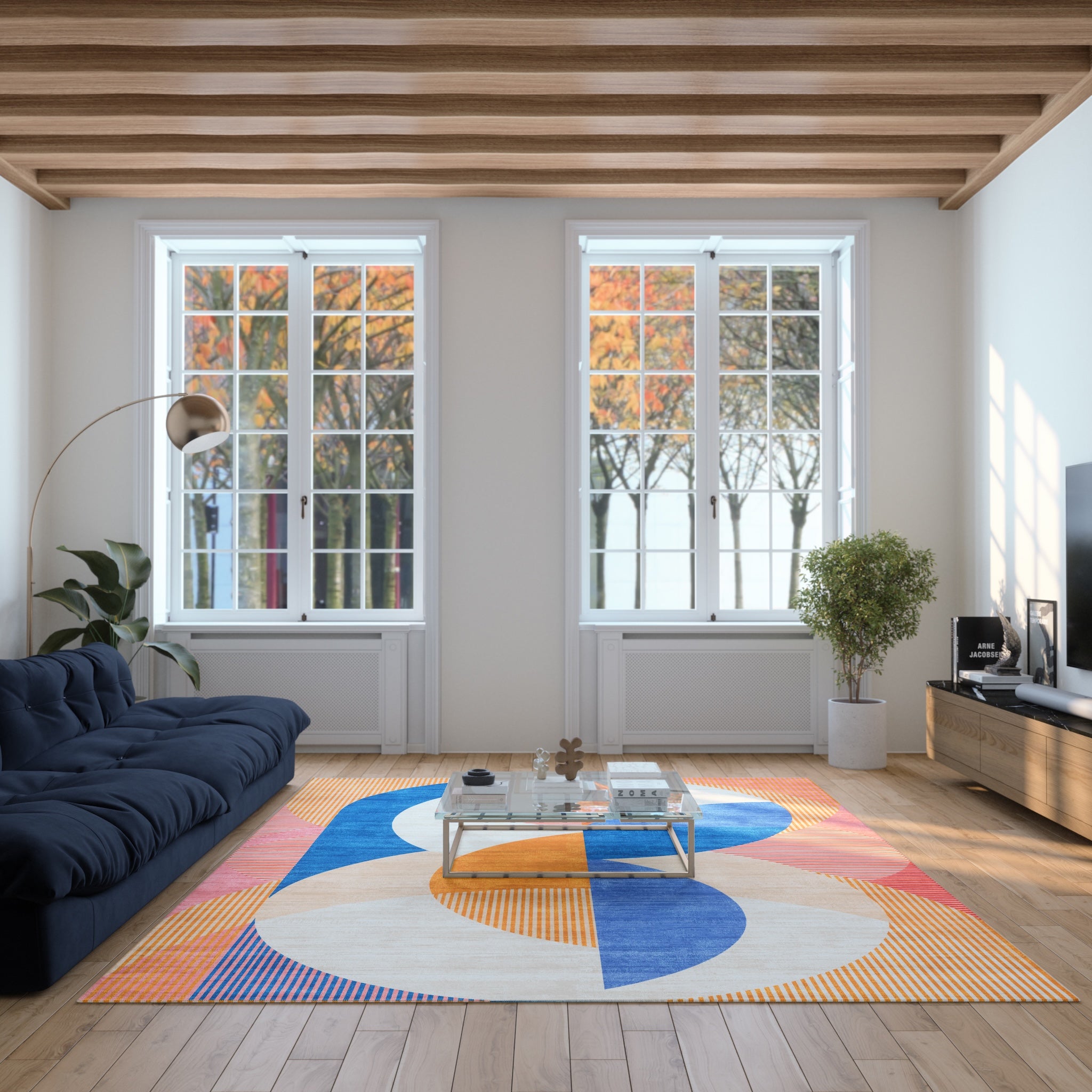 Iver Abstract Geometric Rug