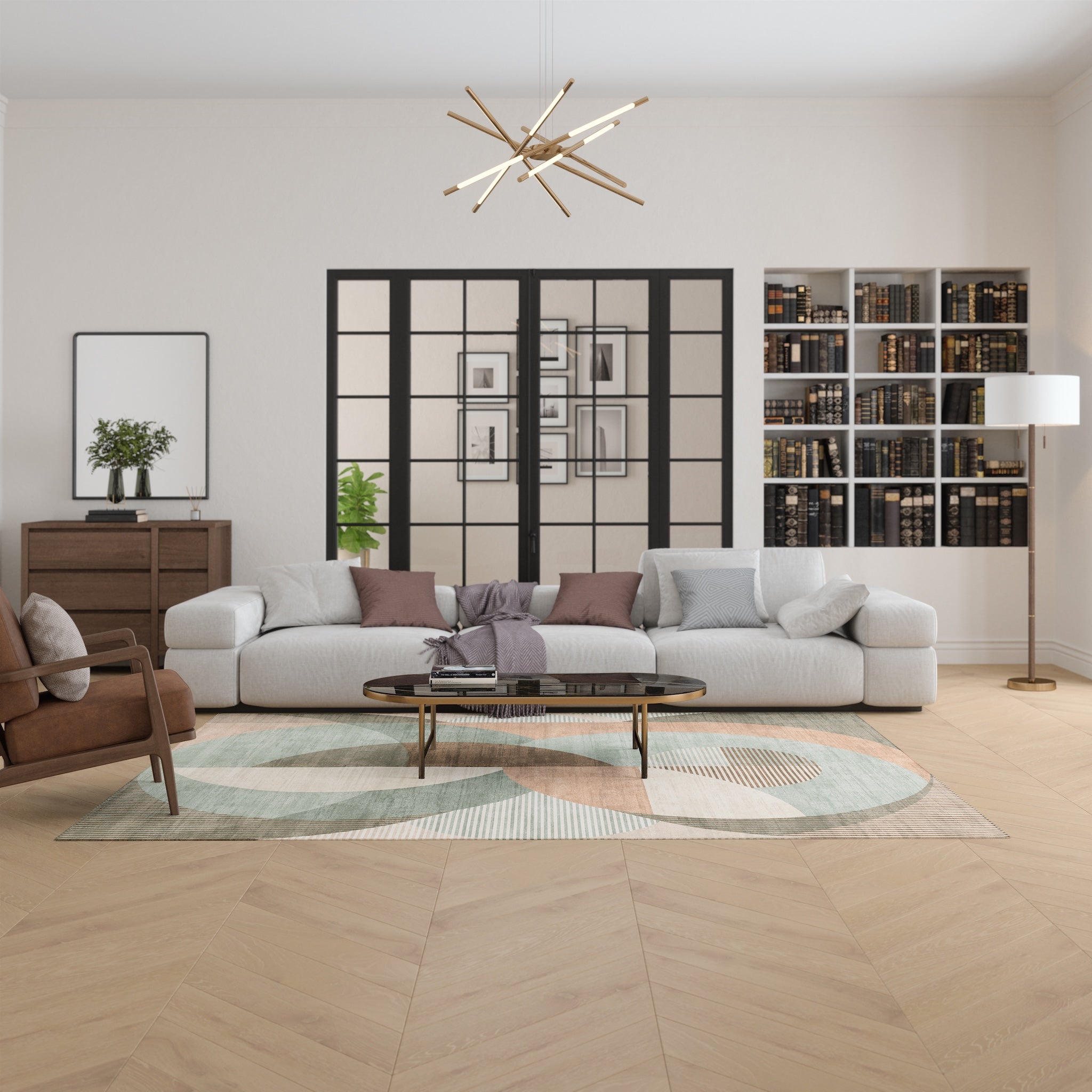 Iver Abstract Geometric Rug