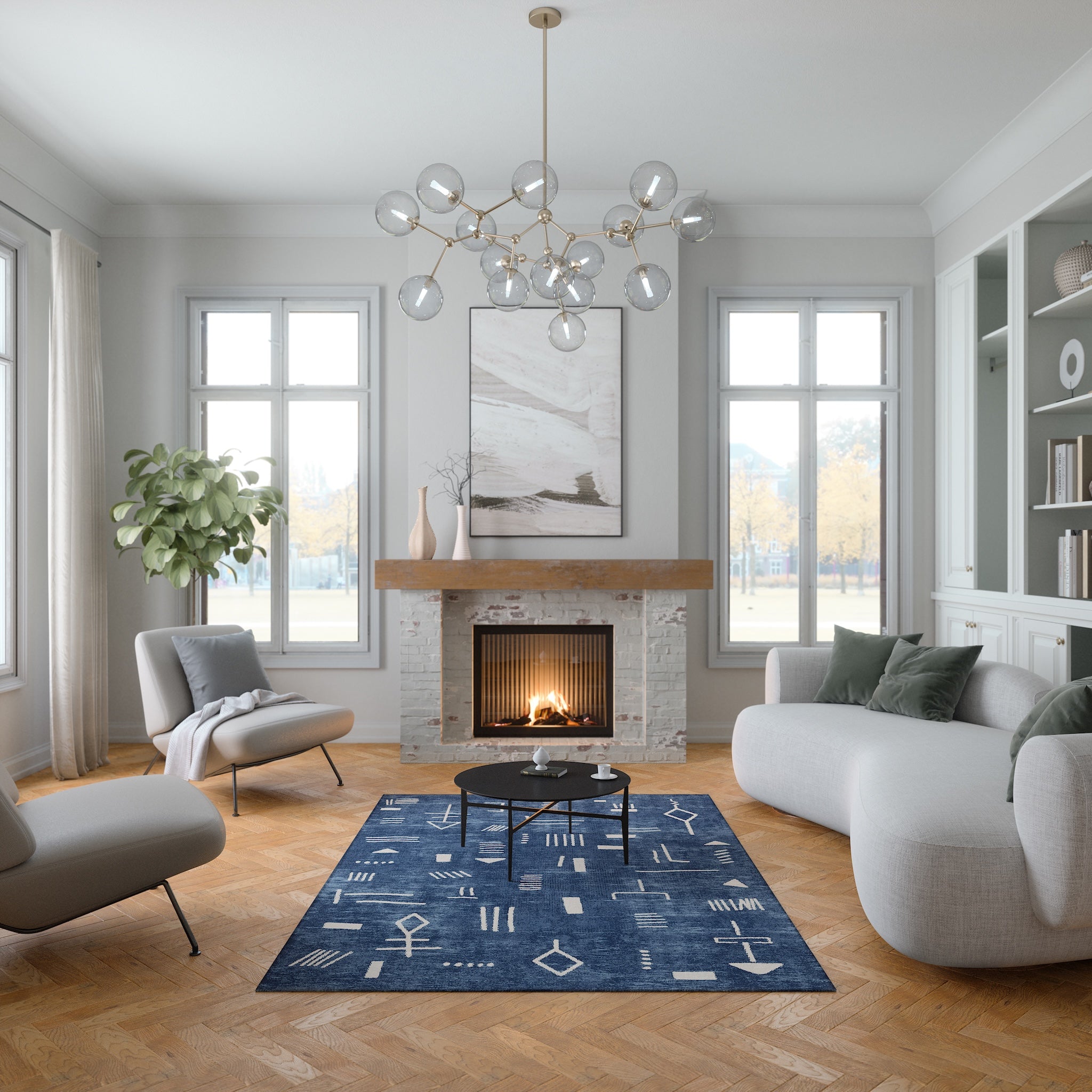 Veya Abstract Geometric Design Rug