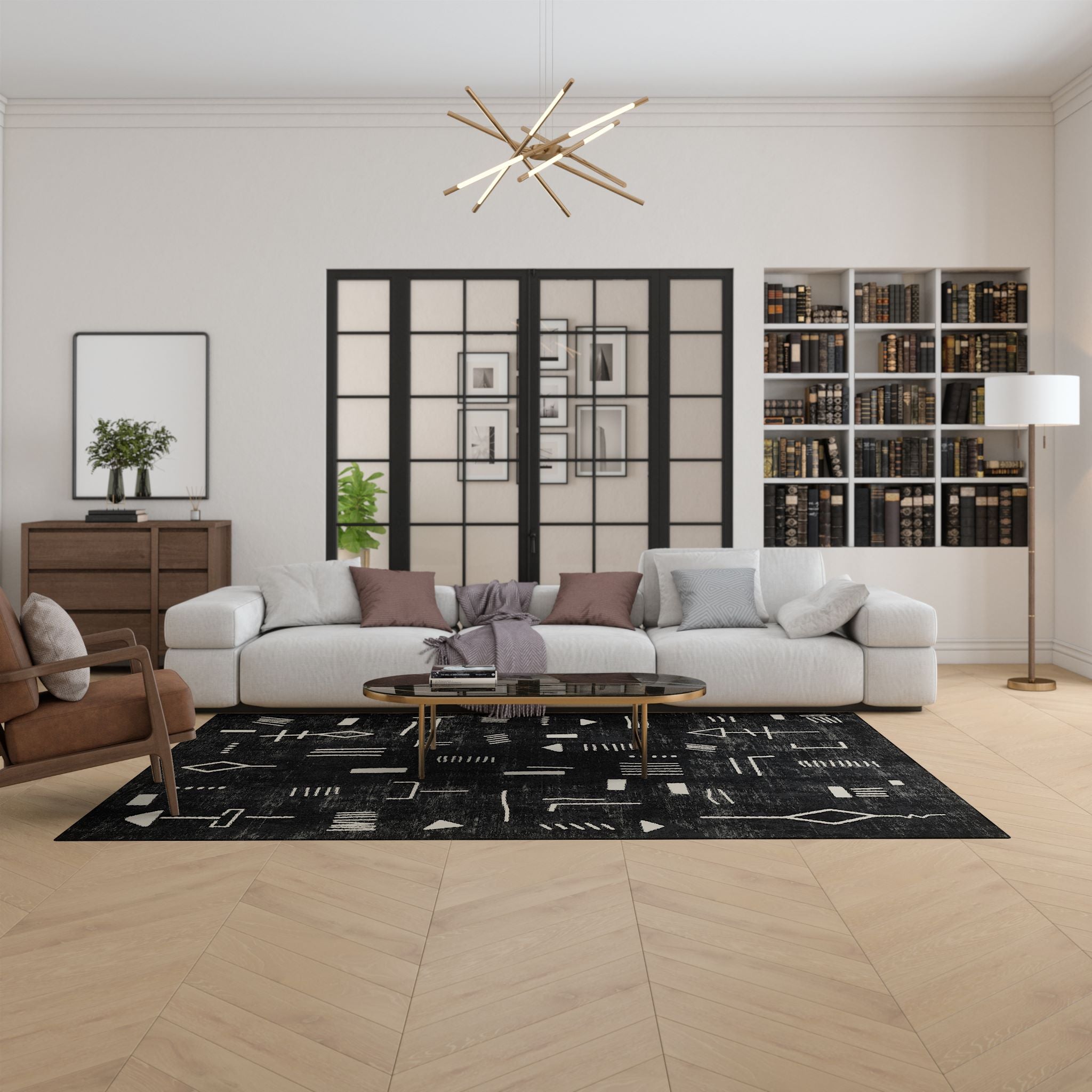 Veya Abstract Geometric Design Rug