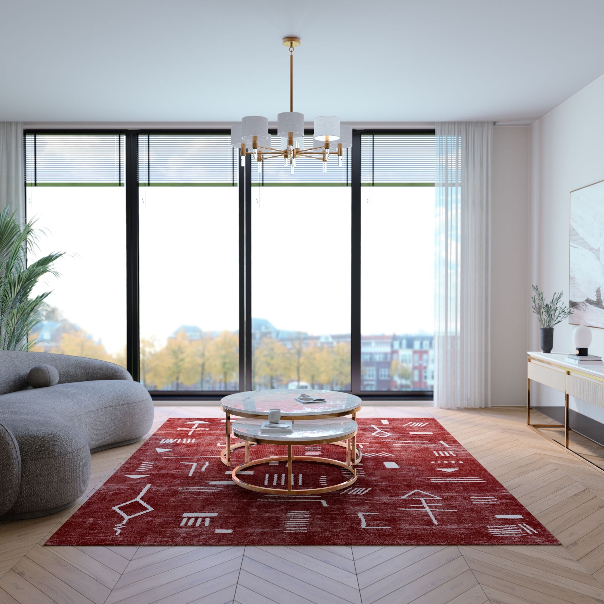 Veya Abstract Geometric Design Rug