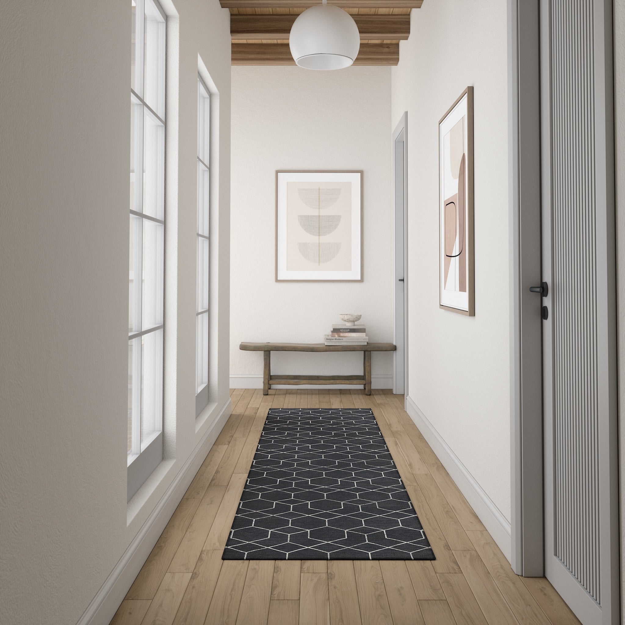 Bria Modern Hexagonal Design Rug