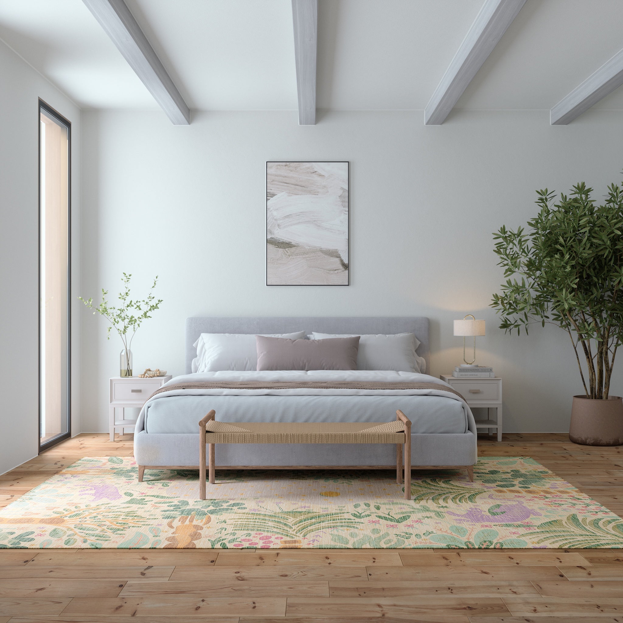 Liora Tapis D'Inspiration Naturelle Forestière
