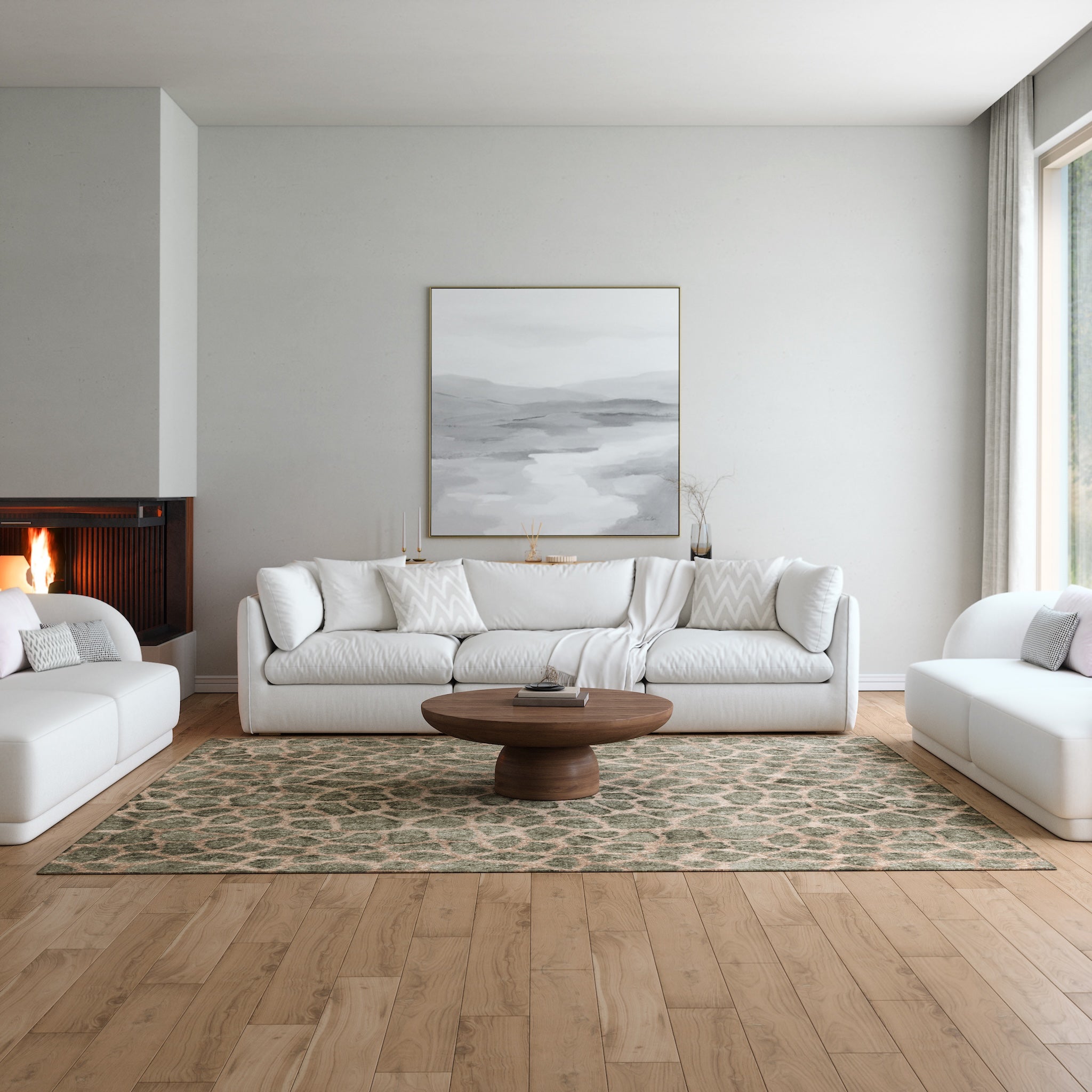 Zade Distressed Animal Print Rug